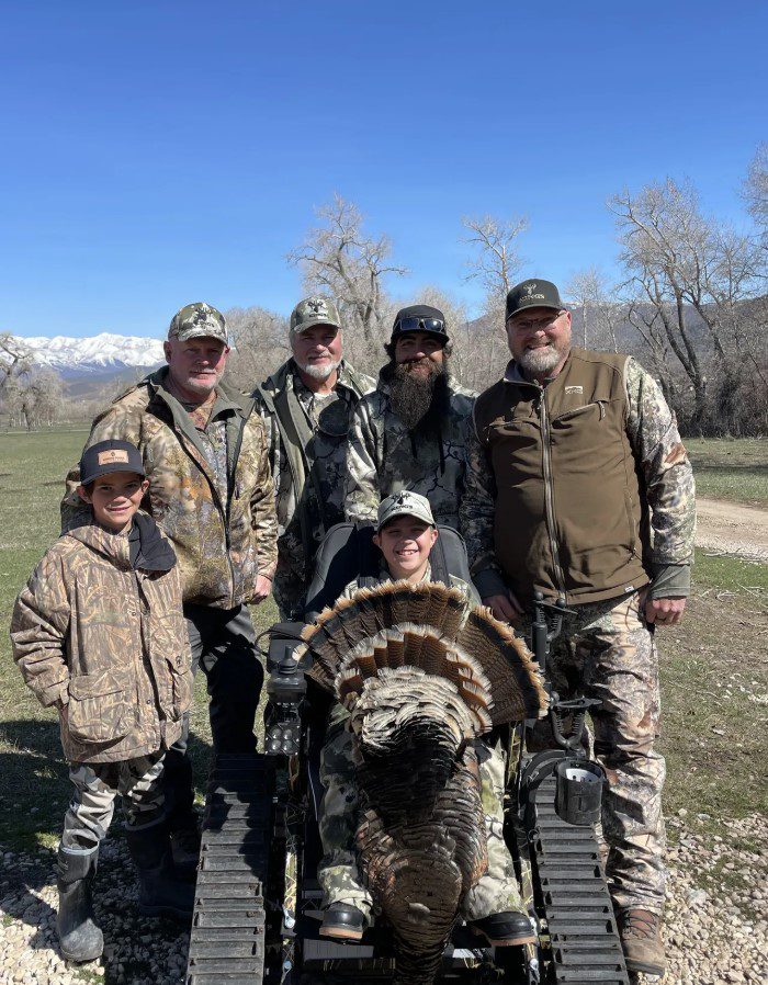 KWD Crew with Krew in his Track Chair and a Turkey.